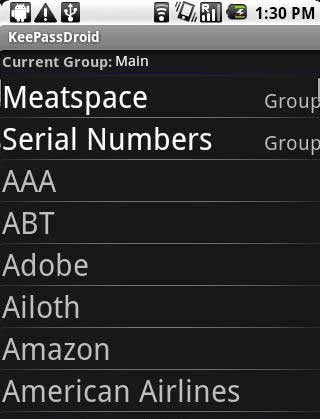 ר KeePassDroid v1.9.17