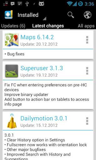 ־ Changelog Droid v3.5.4