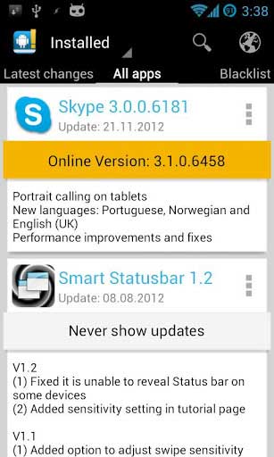 ־ Changelog Droid v3.5.4