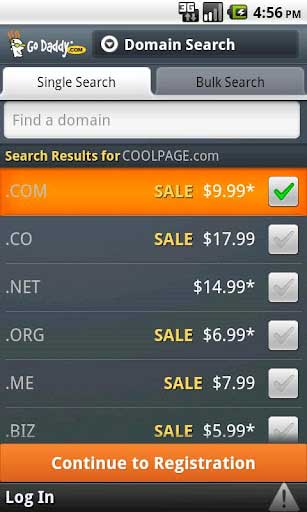 ƿ Go Daddy Mobile v2.5