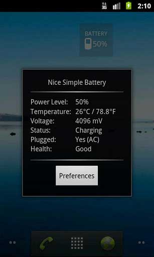 Լز Nice Simple Battery (Widget) v1.6