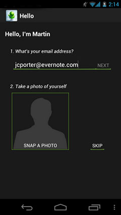   Evernote Hello v1.4.2.78