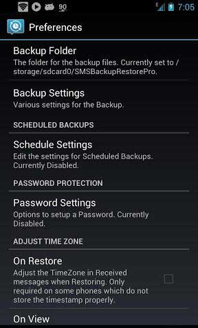 ű SMS Backup Restore v7.06